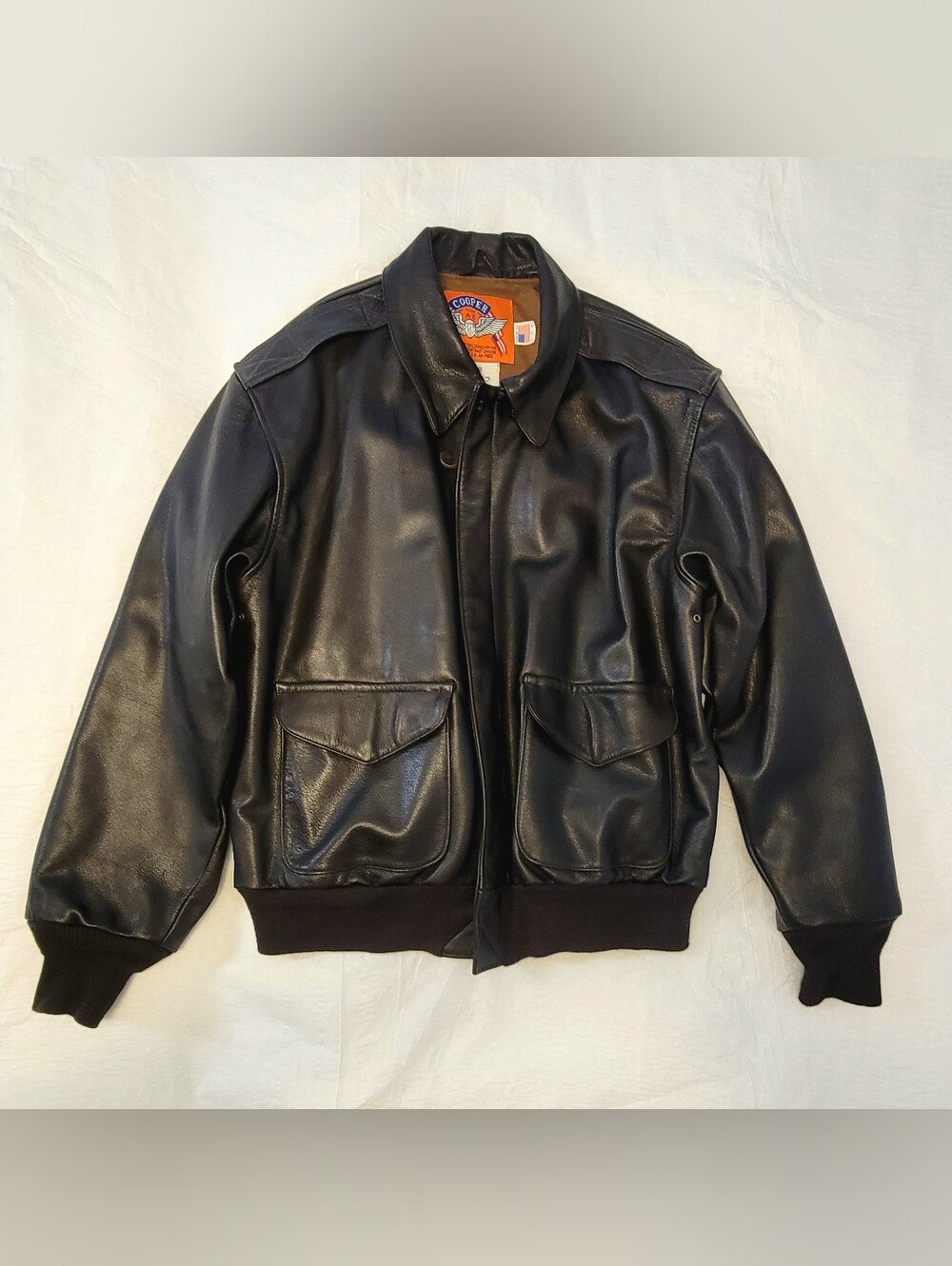 Vintage Cooper Type A-2 Goatskin Leather Flight Jacket